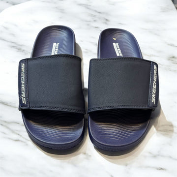 SKECHERS BLUE COMFORT SOFT SLIPPER(ADJUSTABLE)