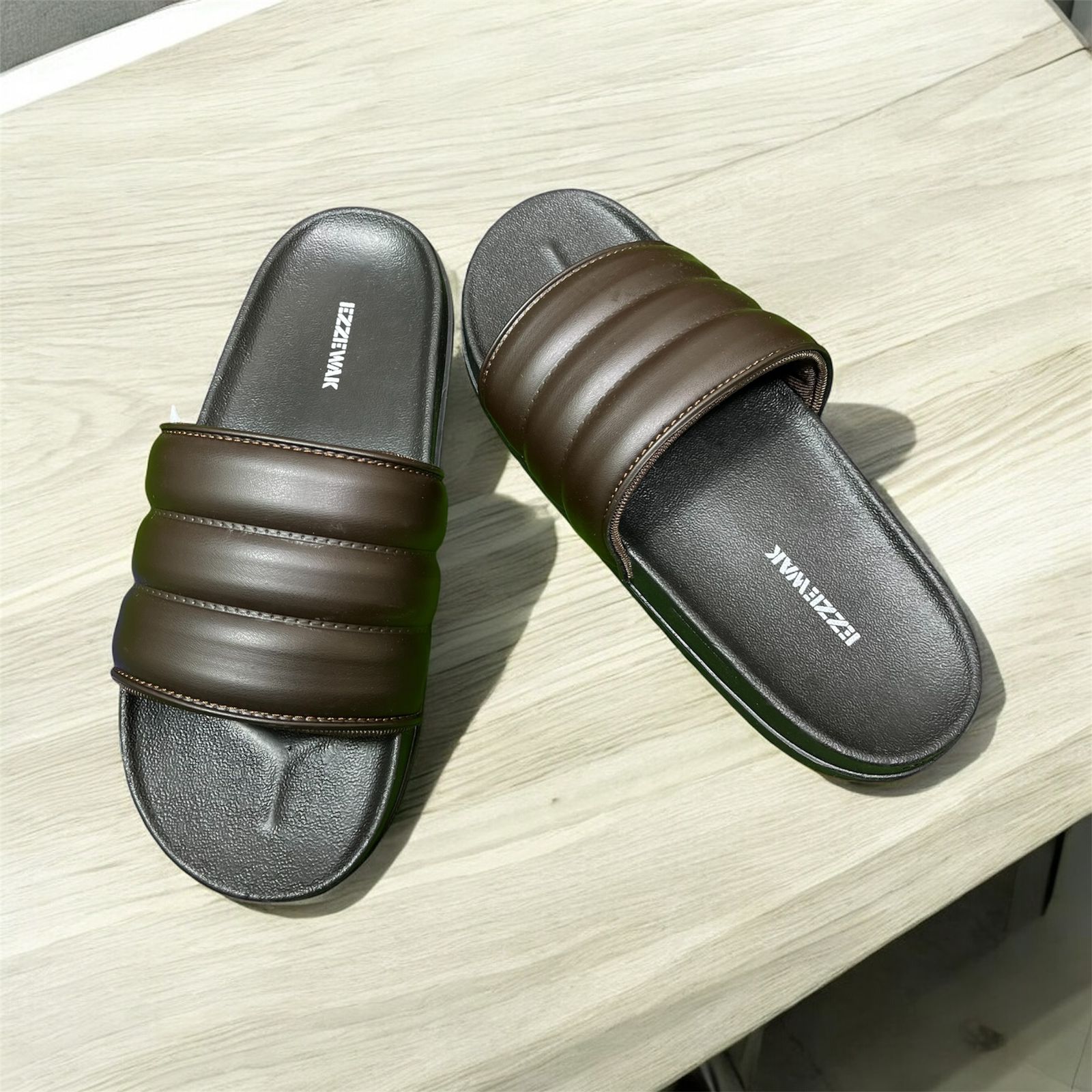EZZE WALK SUMMER SLIPPERS BROWN