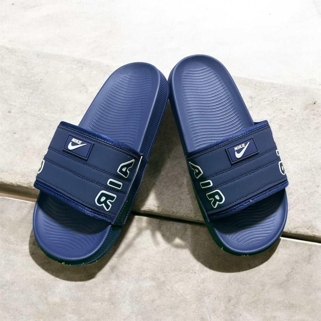 NIKE AIR SLIDS BLUE
